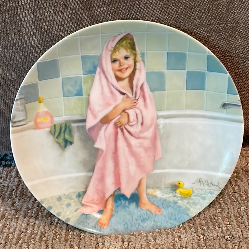 Reco International “Tub Time” 1986 Plate